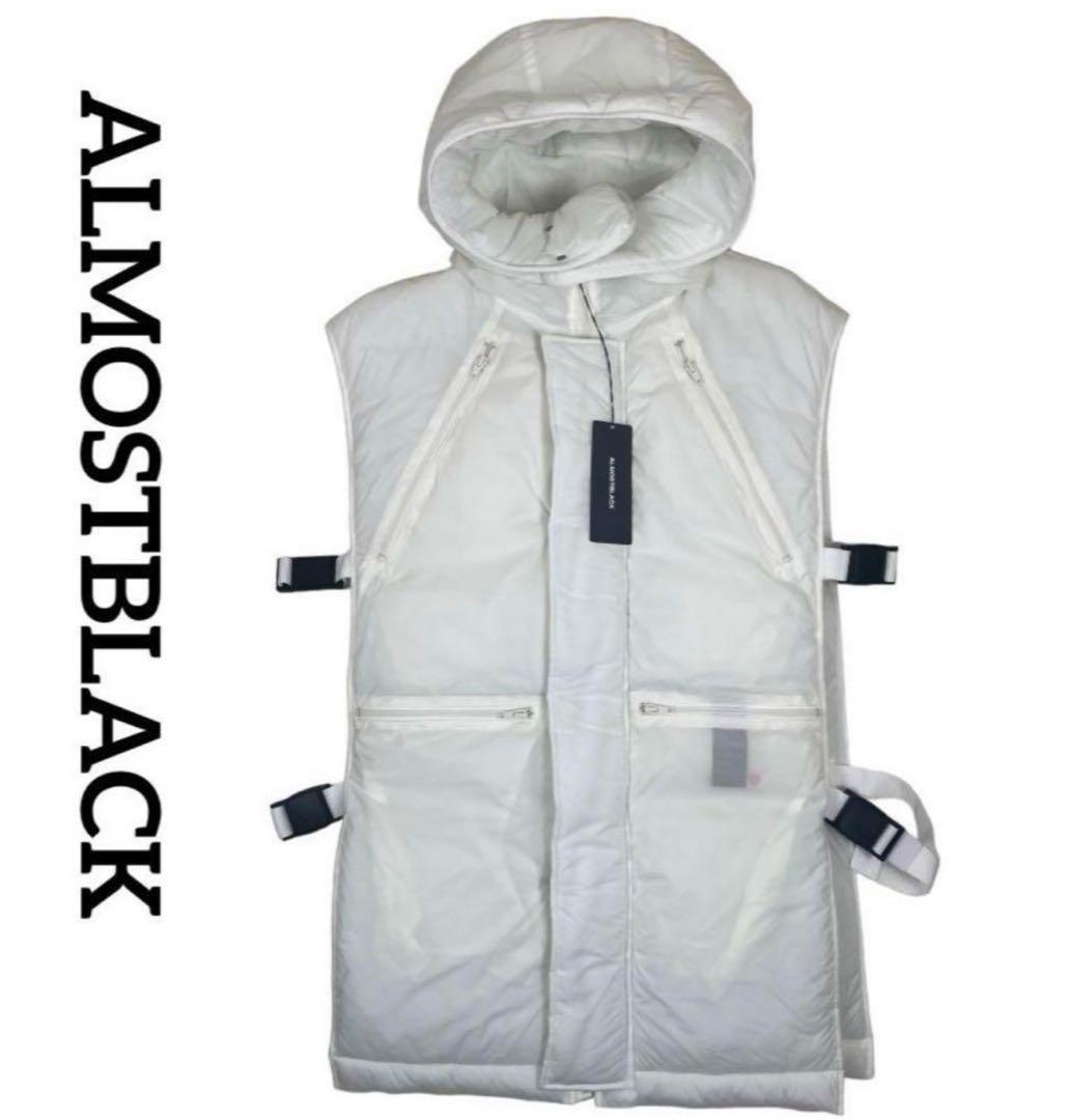 オールモストブラック 変形デザイン中綿ベスト プリマロフト 未使用タグ付き