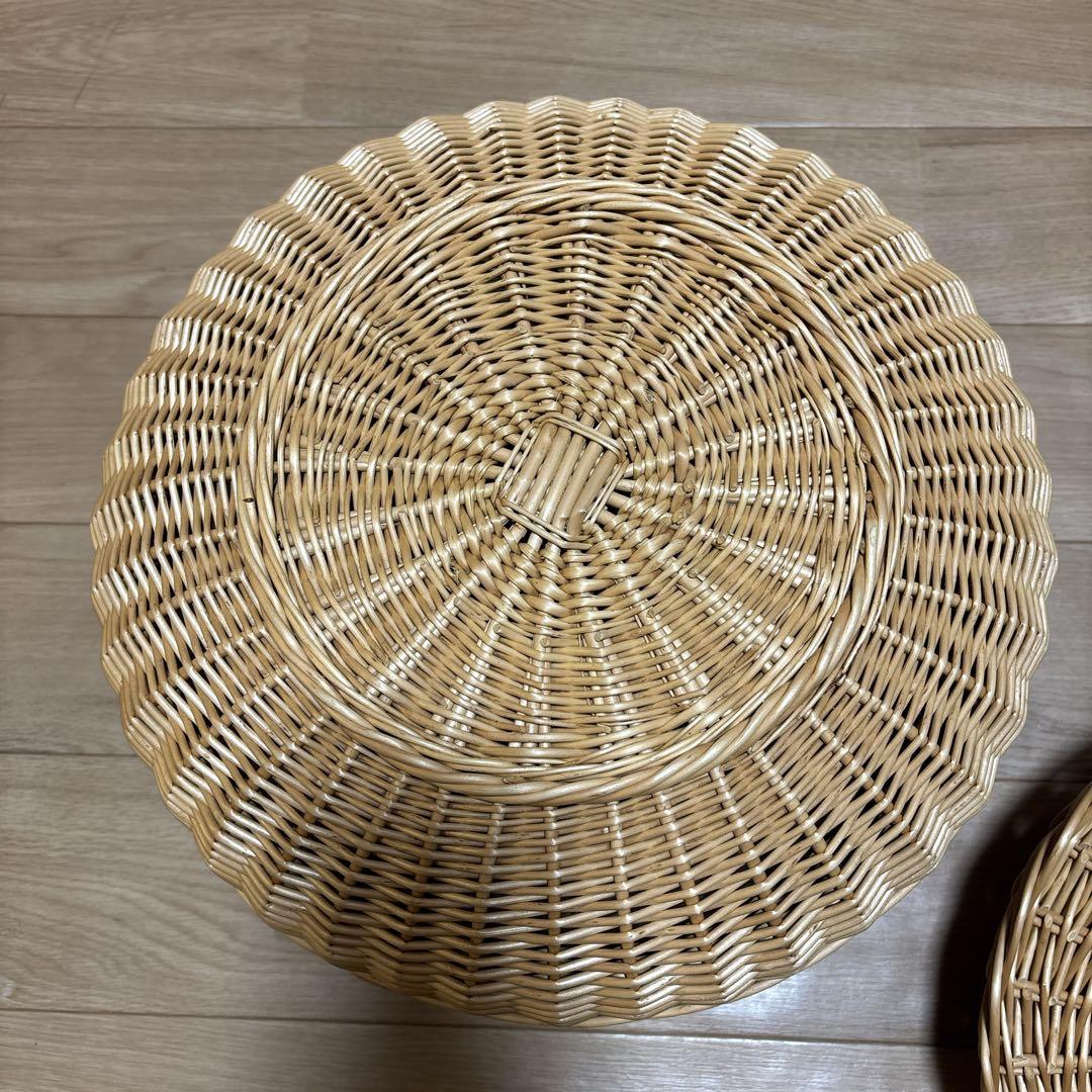 カゴアミドリ　ラトビア　ラウンドバスケット