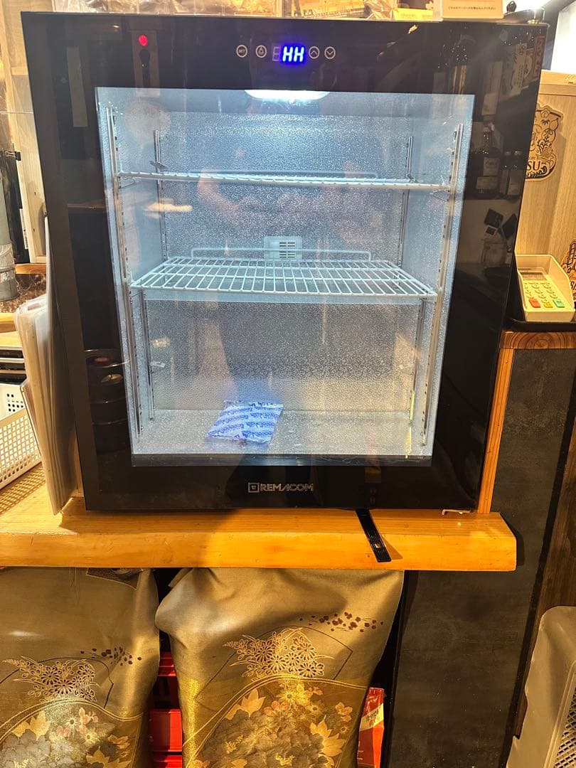 前開きガラス冷凍ショーケース【ジャンク品】メーカー『レマコム』