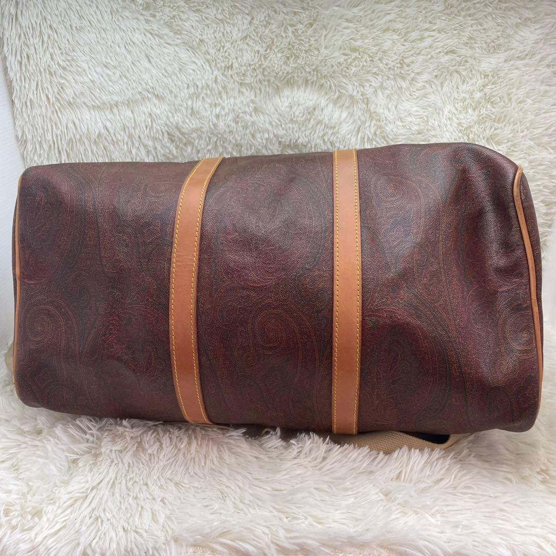 【大容量】エトロ ボストンバッグ 2way ペイズリー柄 ブラウン