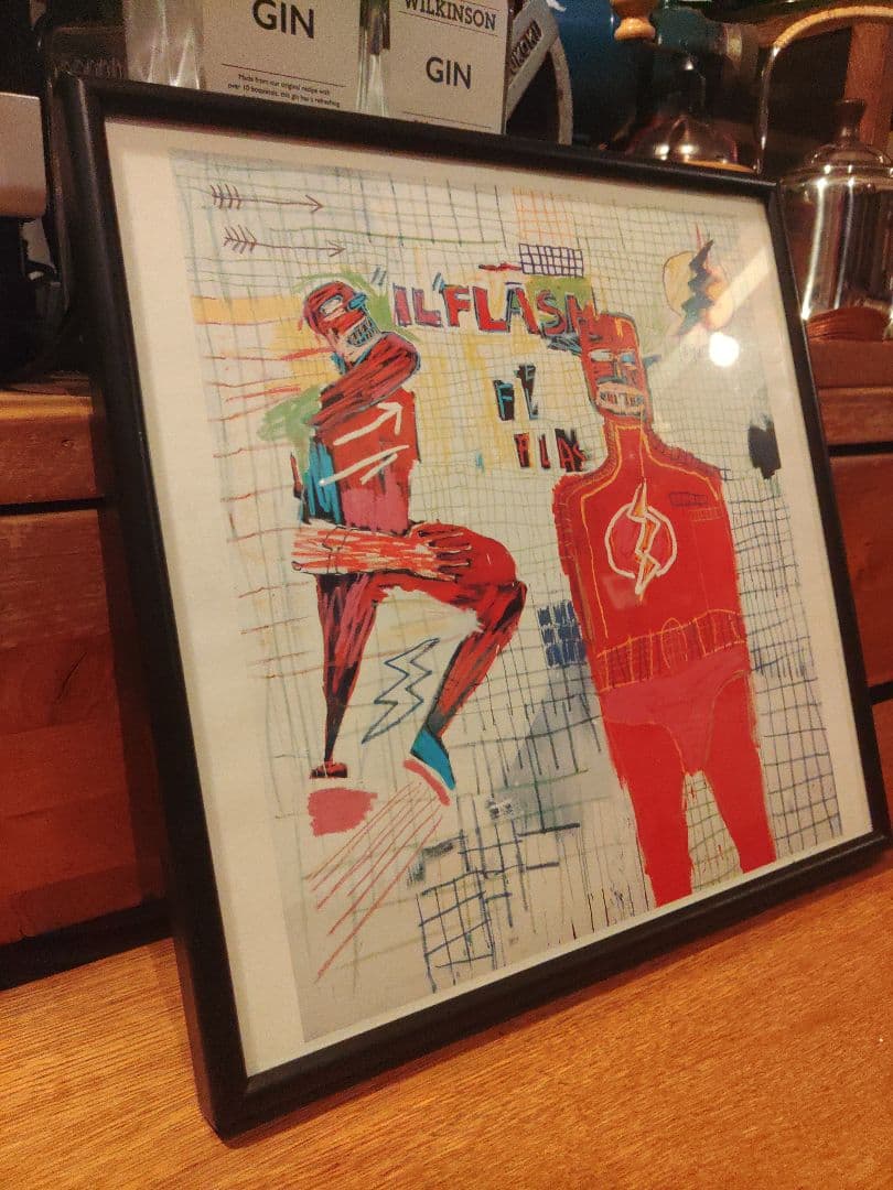 希少　バスキア　フラッシュ　アートパネル　ストリート　ポップアート　レア