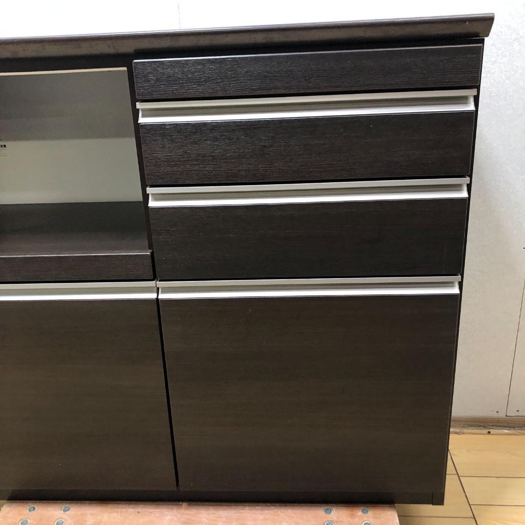 送料無料　カウンター レンジ台 収納棚 食器棚 引出　250710-3