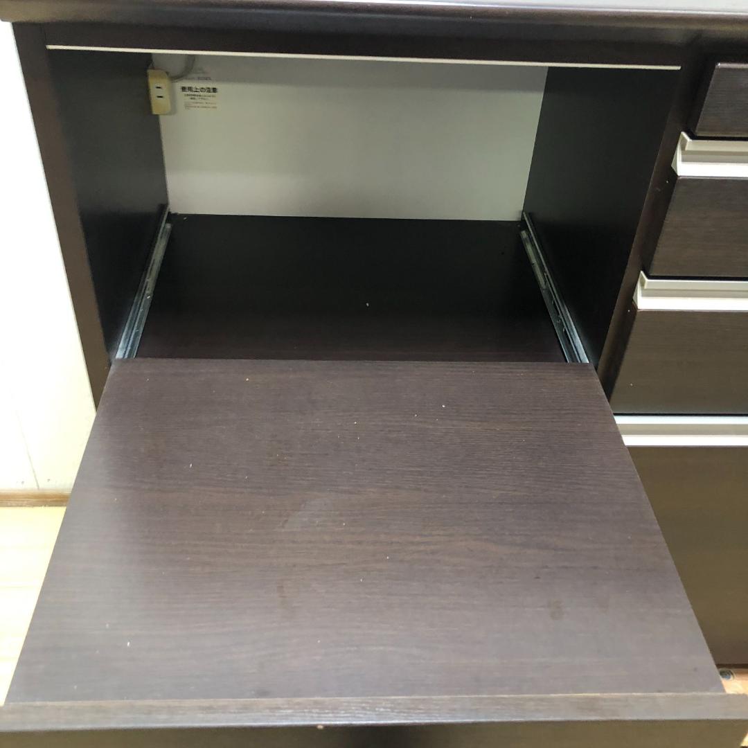 送料無料　カウンター レンジ台 収納棚 食器棚 引出　250710-3