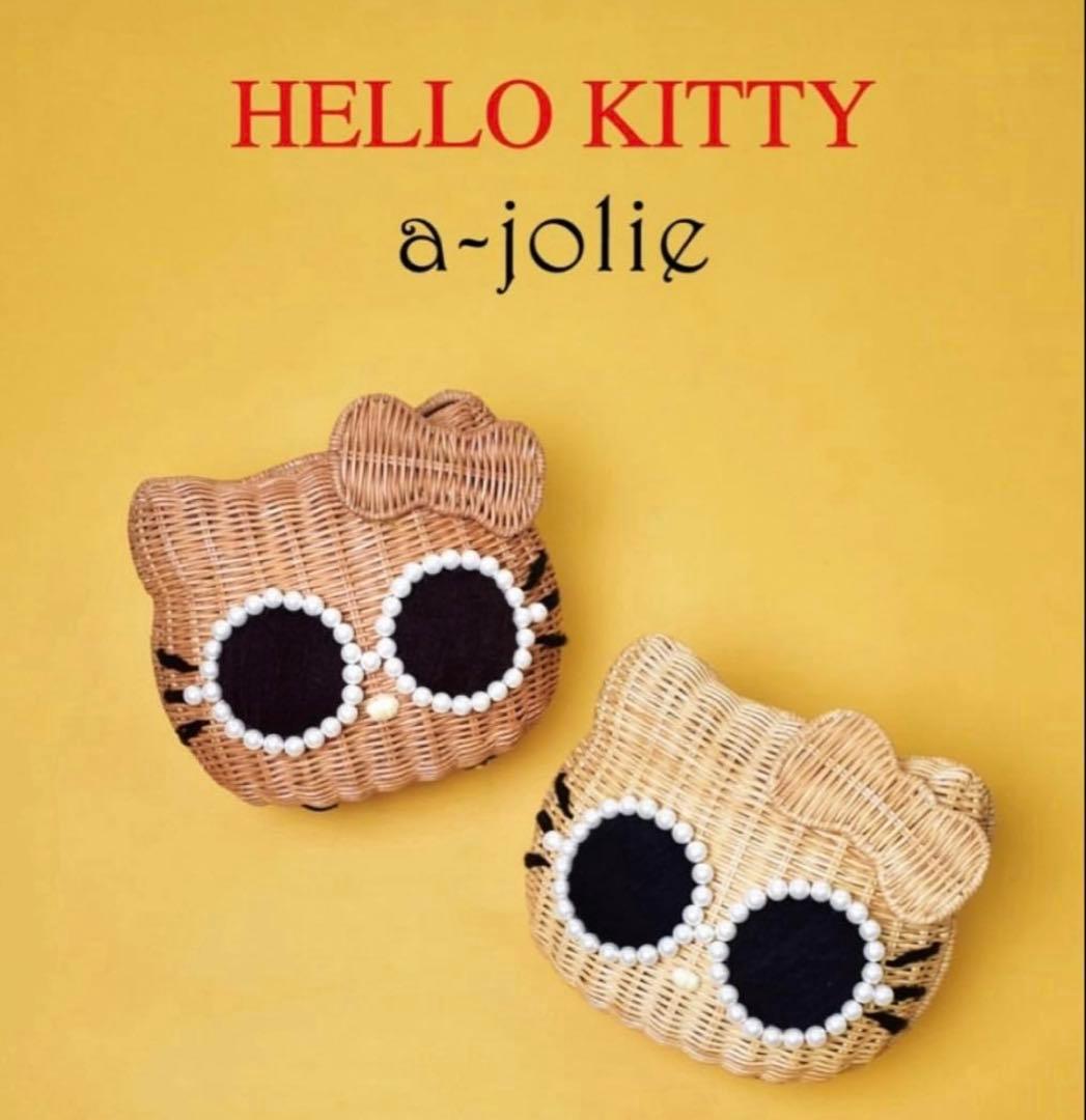 新品未使用　a-jolie×HelloKitty キティちゃんカゴバッグ