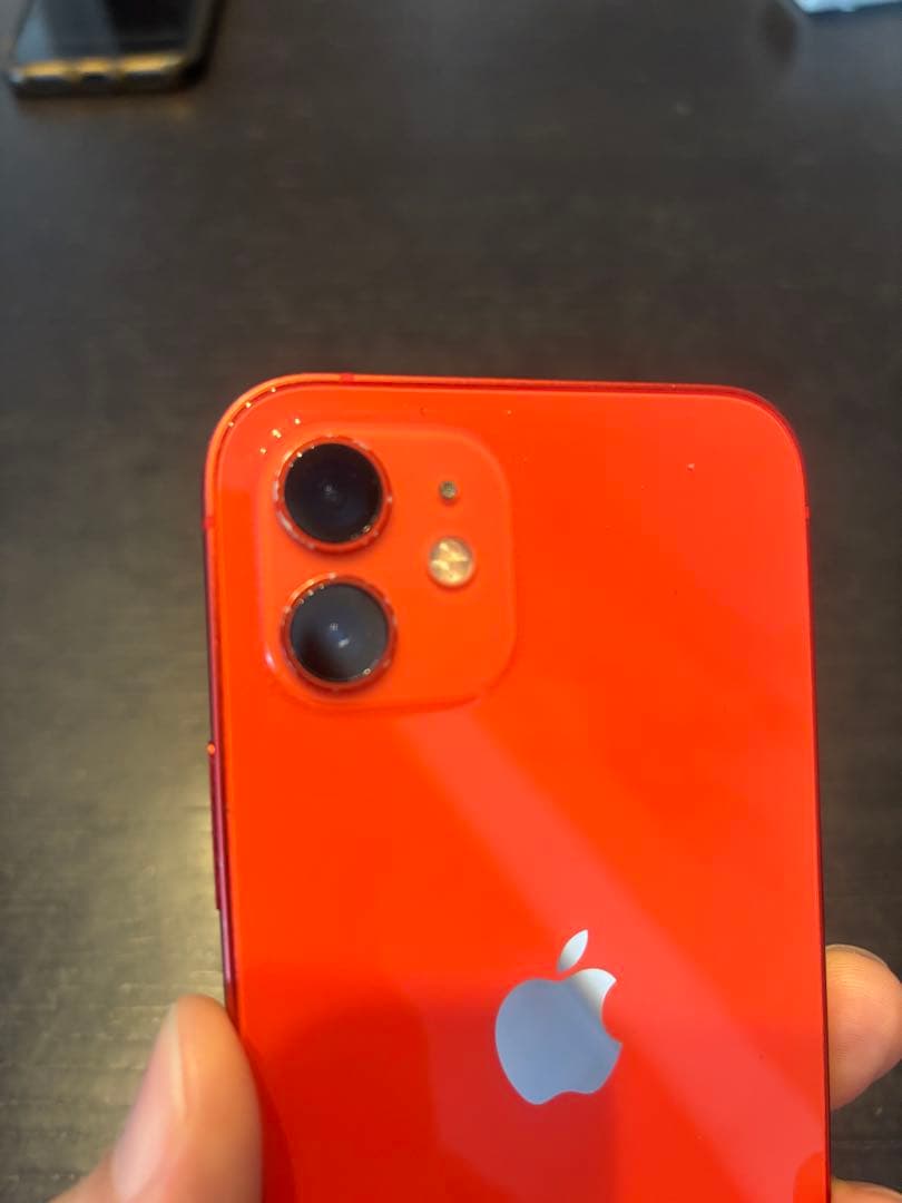 iphone12 128 赤　箱付き+新品ガラスフィルム付き