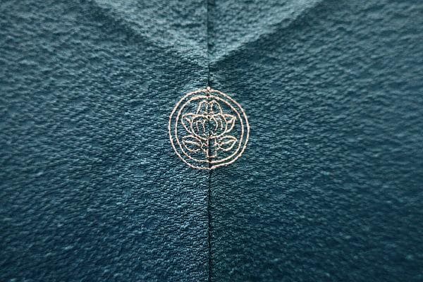 ★専用★未使用品 色無地 納戸色 縮緬地 縫い一つ紋 163cm 裄丈68cm