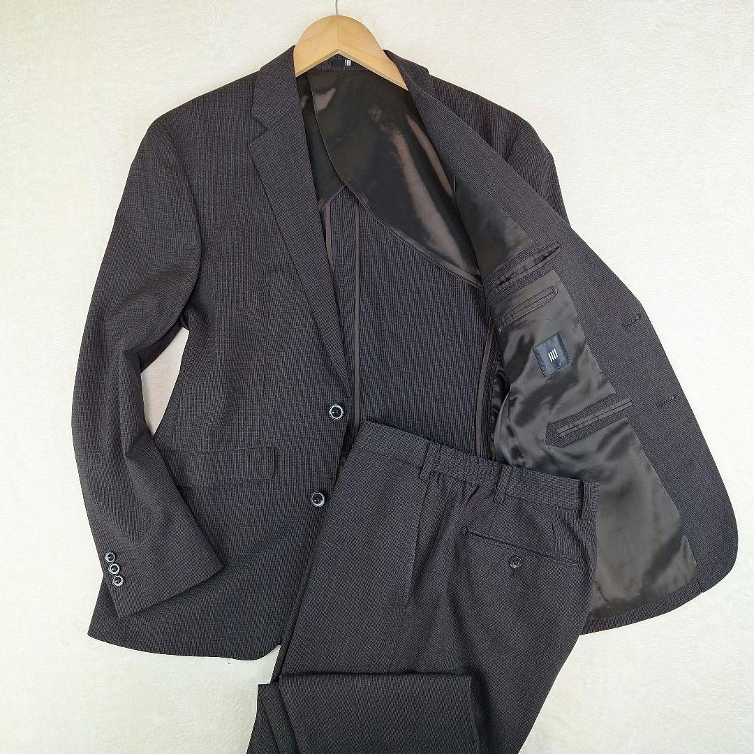 美品✨スーツセレクト　4S　洗えるビジネススーツ　マイクロ千鳥　AB5