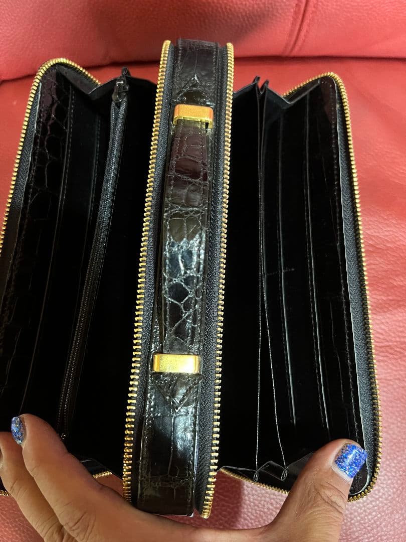 クロコダイル ミニセカンドバック 未使用に近い