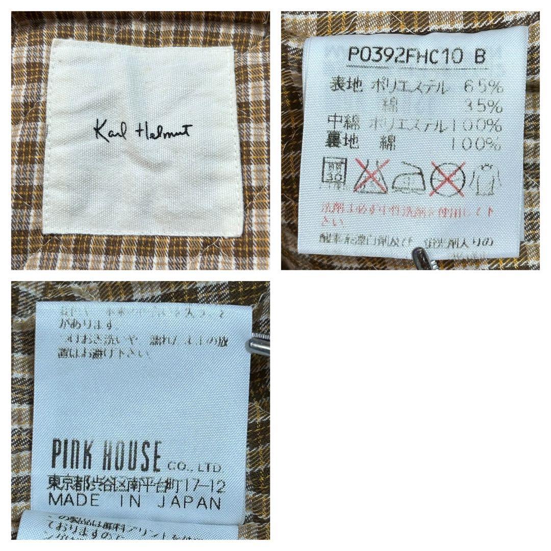 カールヘルムショートコートK83ピンクハウス90s刺繍ワッペンロゴ日本製古着