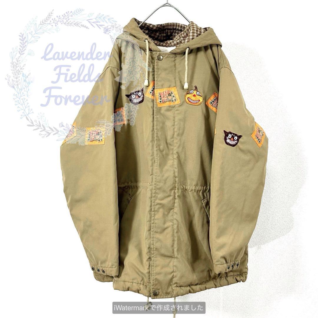 カールヘルムショートコートK83ピンクハウス90s刺繍ワッペンロゴ日本製古着