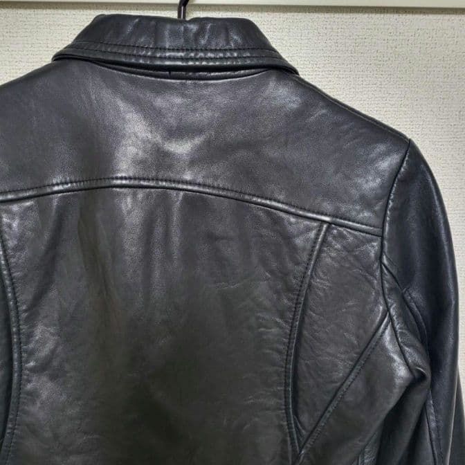 16900□RALPHLAUREN ジャケットラムレザー ライダースbc11yt