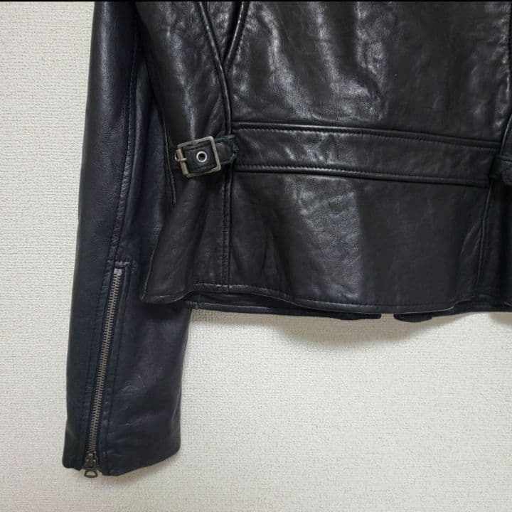 16900□RALPHLAUREN ジャケットラムレザー ライダースbc11yt