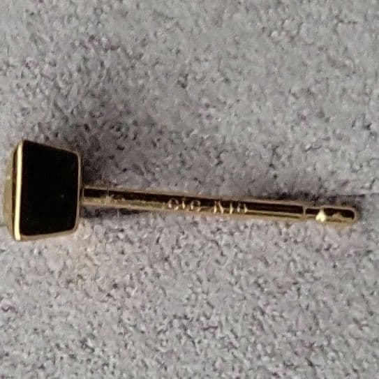 ete　片耳ピアス　ゴールド　SV925　K18ポスト　キャッチ　キュービック