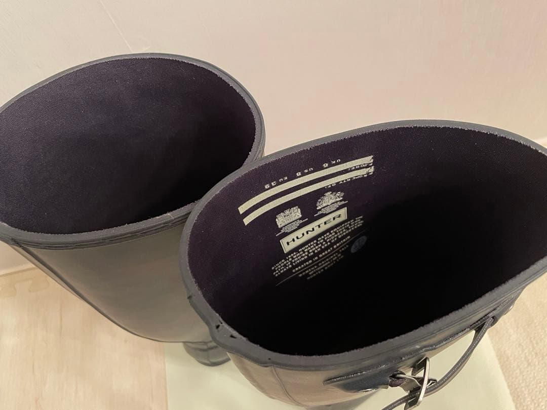 ハンター　レディース　トールレインシューズ　ネイビー25cm
