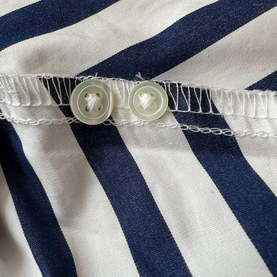 タグ付 POLO RALPH LAUREN ベルト付 ストライプシャツワンピース