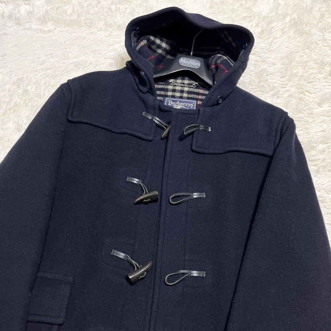 美品✨️ BURBERRY ダッフルコート ノバチェック ウール ネイビー XL