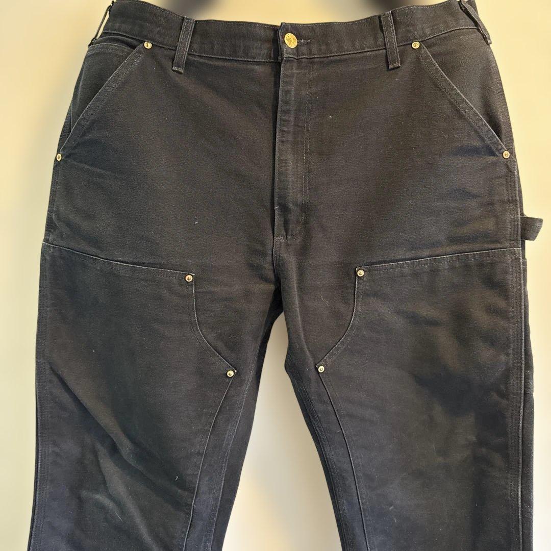 カーハート ダブルニー 125周年 USA製 W36 L32 ブラック 神サイズ