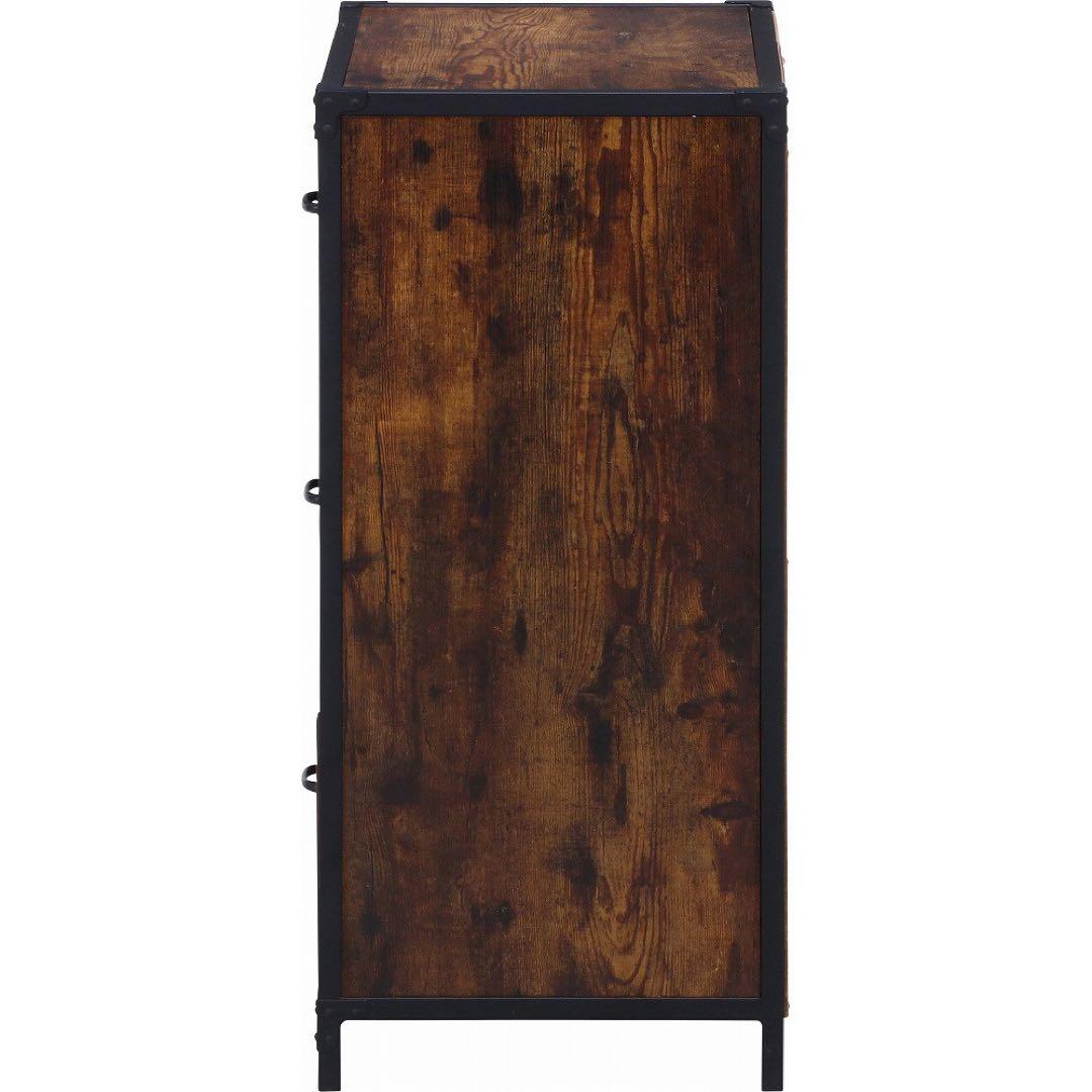 【2個おまとめ】アウトレット品 クルト 3段 チェスト 幅60cm ヴィンテージ