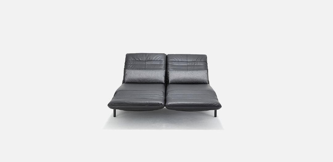 ROLF BENZ（ロルフベンツ）ソファ「プルーラ」革ブラック色 163万