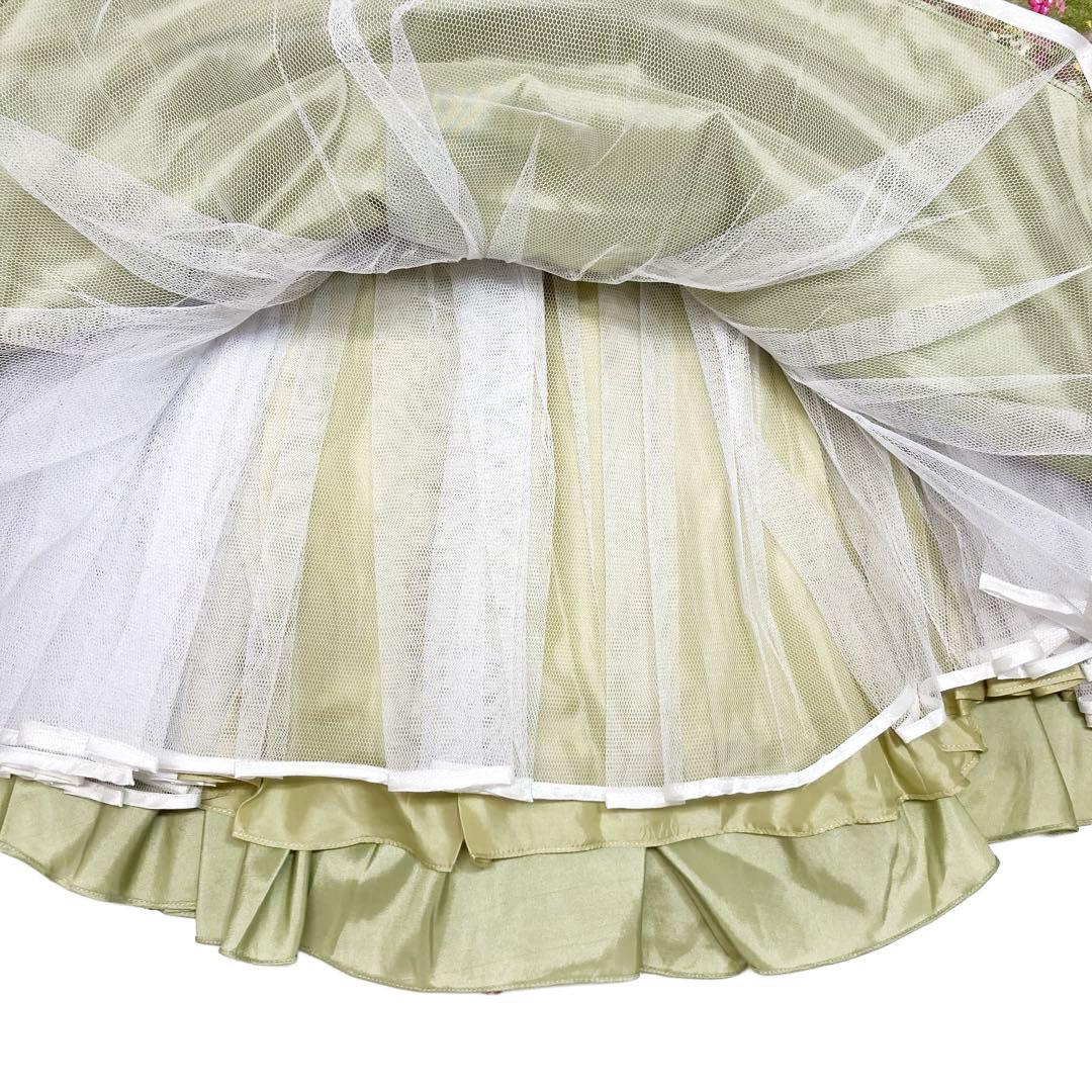 JOVANI ジョヴァニ フラワーモチーフビジュー ロングドレス