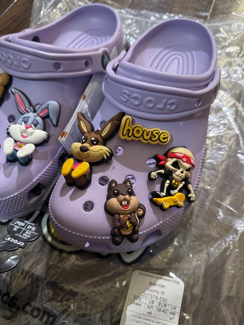 crocs × drew house ジビッツ付き M7/W9サイズ