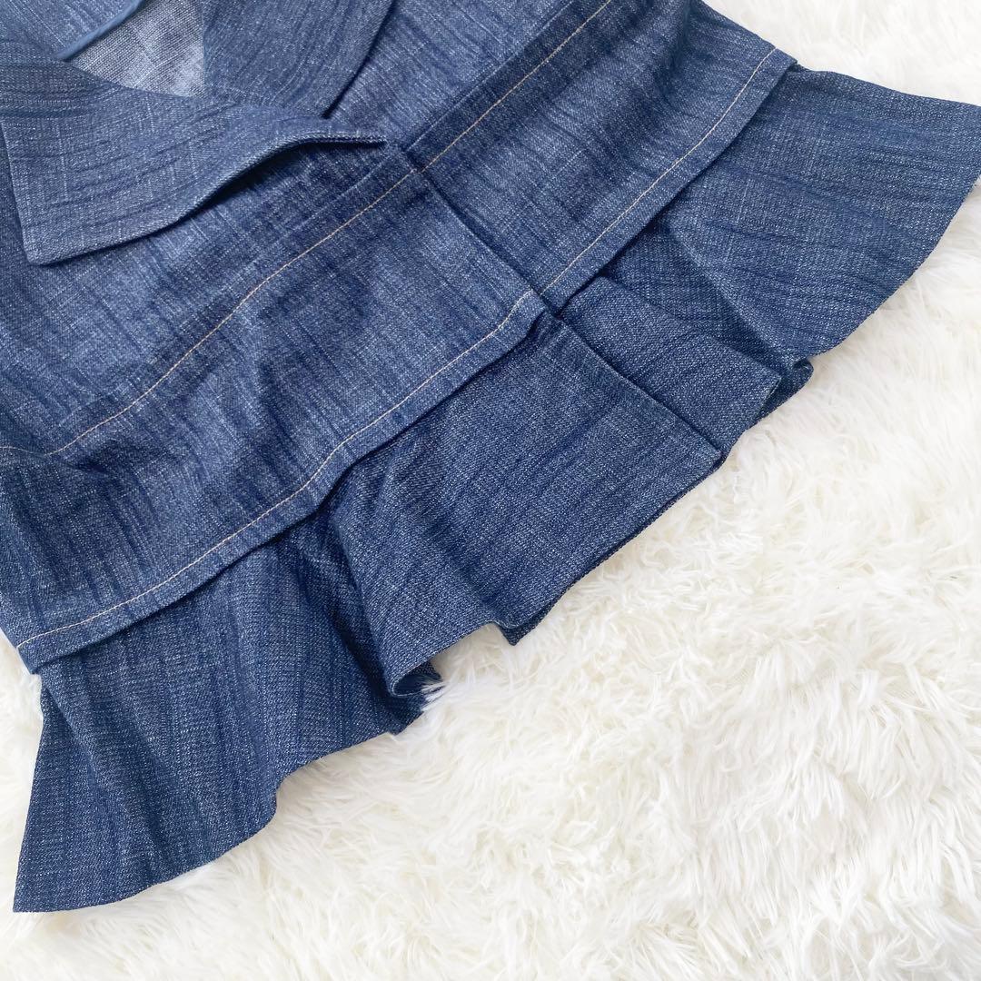 VIVIENNE TAM 7分袖ペプラムデニムジャケット