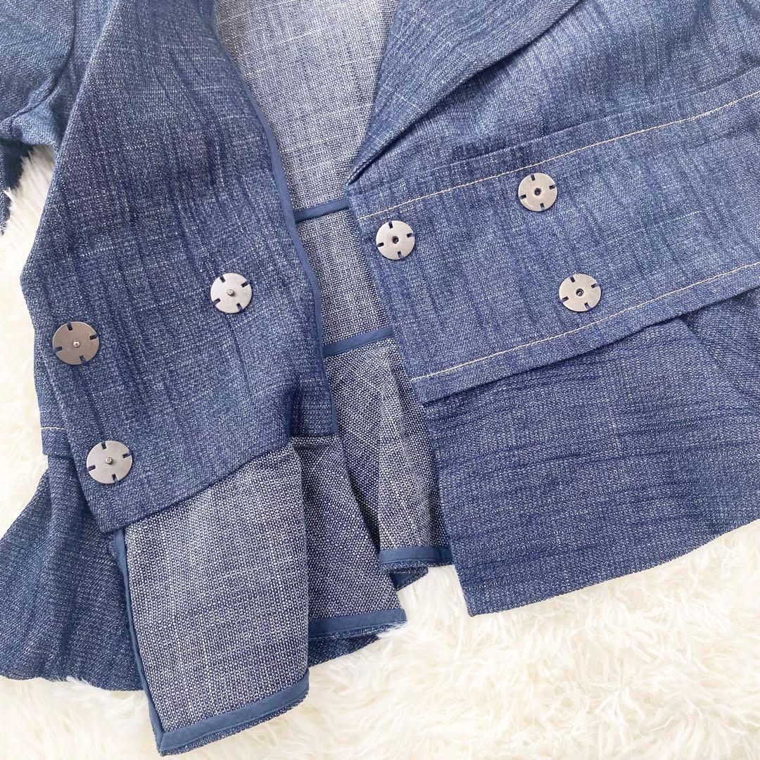 VIVIENNE TAM 7分袖ペプラムデニムジャケット