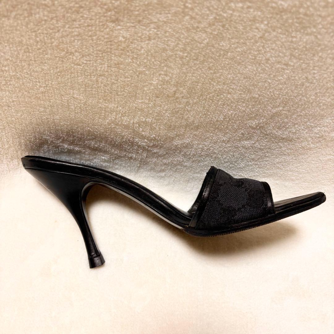 GUCCI ブラック ハイヒール ミュール 36 1/2