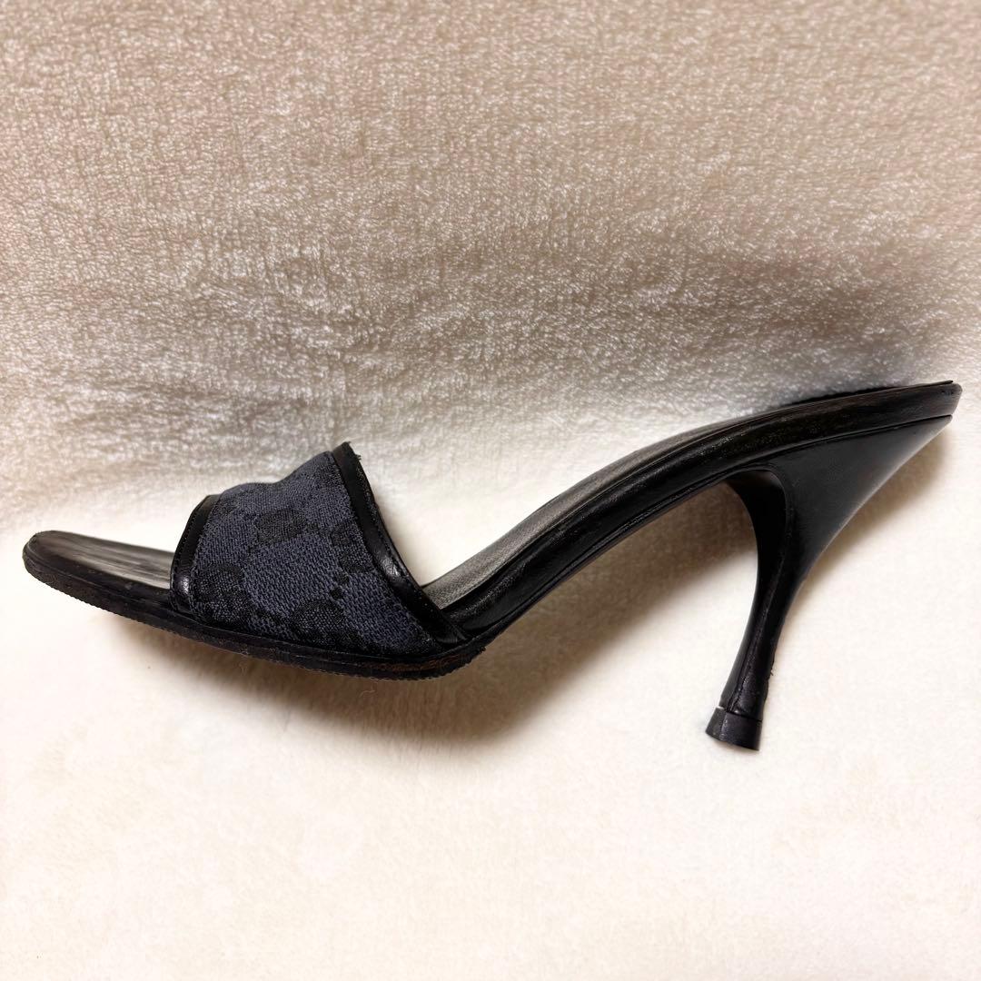 GUCCI ブラック ハイヒール ミュール 36 1/2