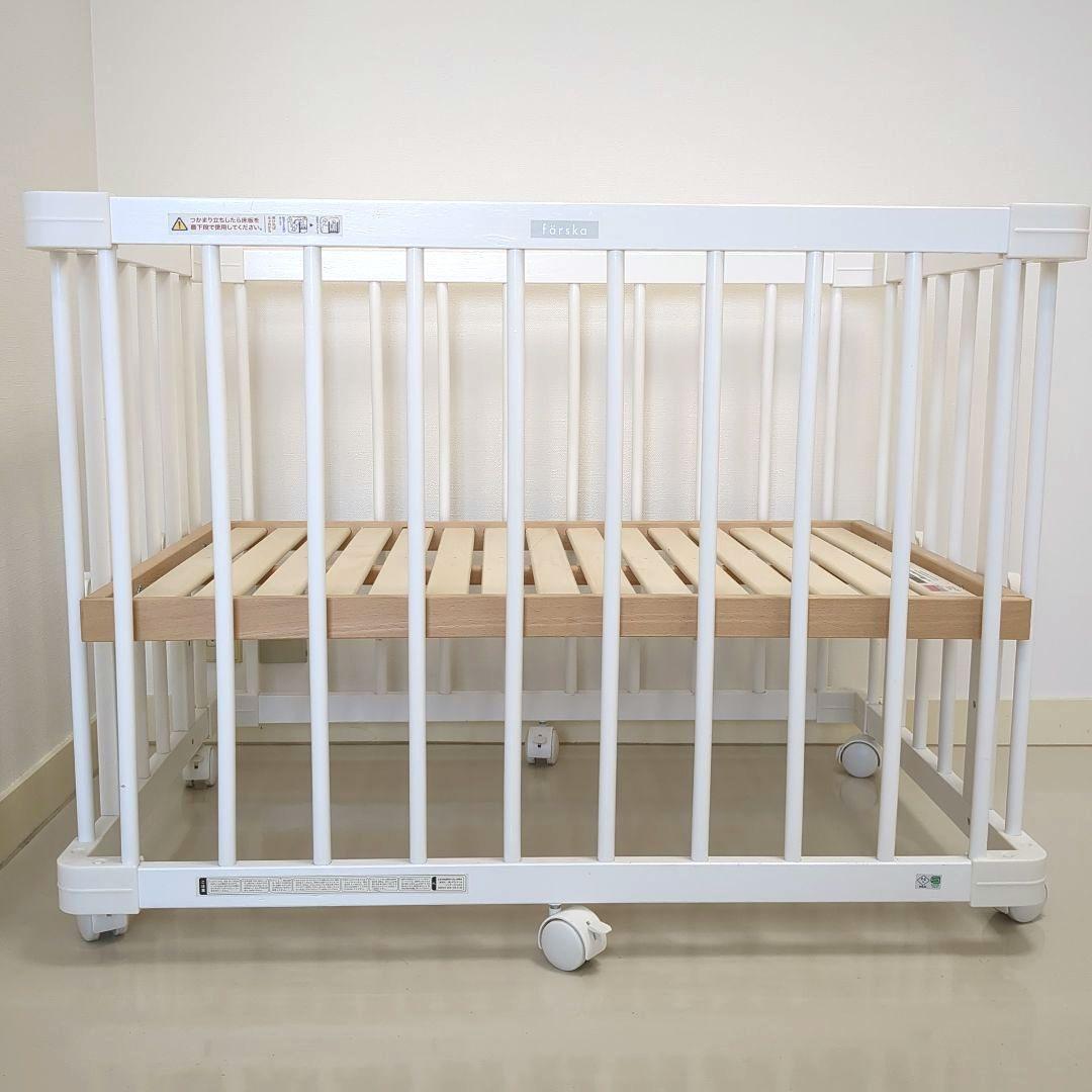 ファルスカ　ミニジョイントベッドNEO　ホワイト　天然木使用