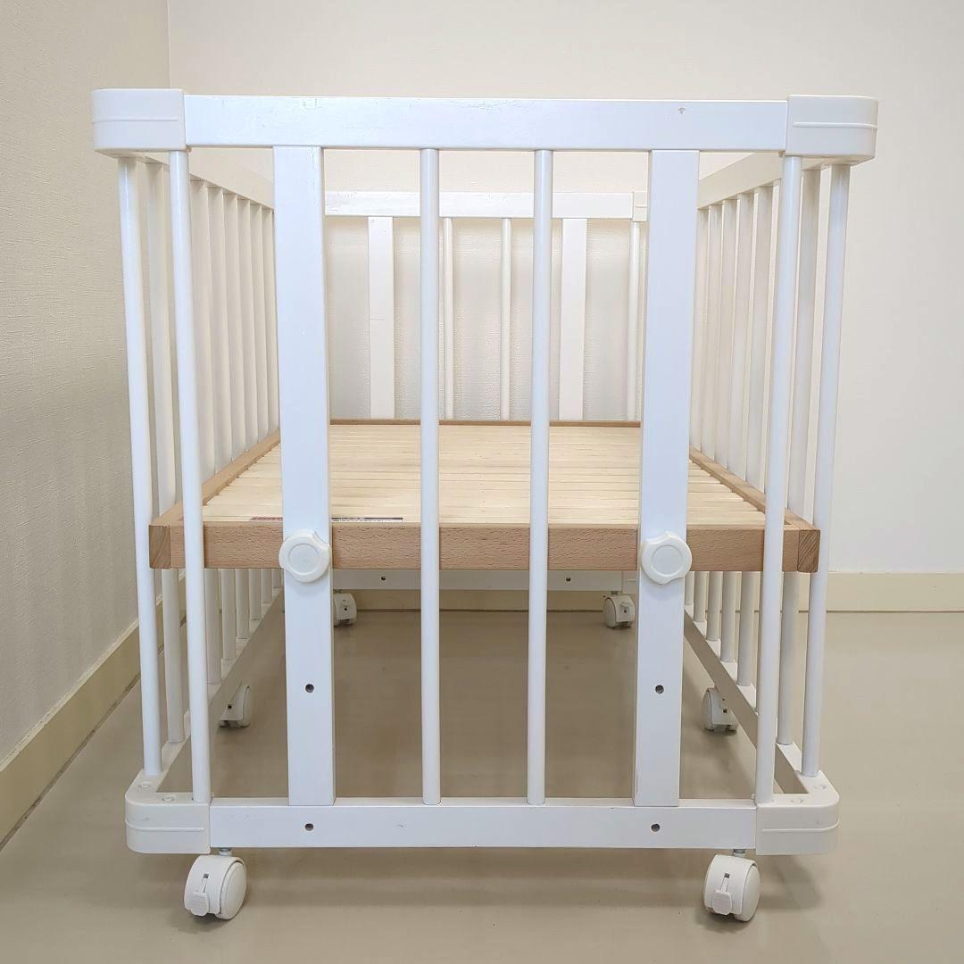 ファルスカ　ミニジョイントベッドNEO　ホワイト　天然木使用