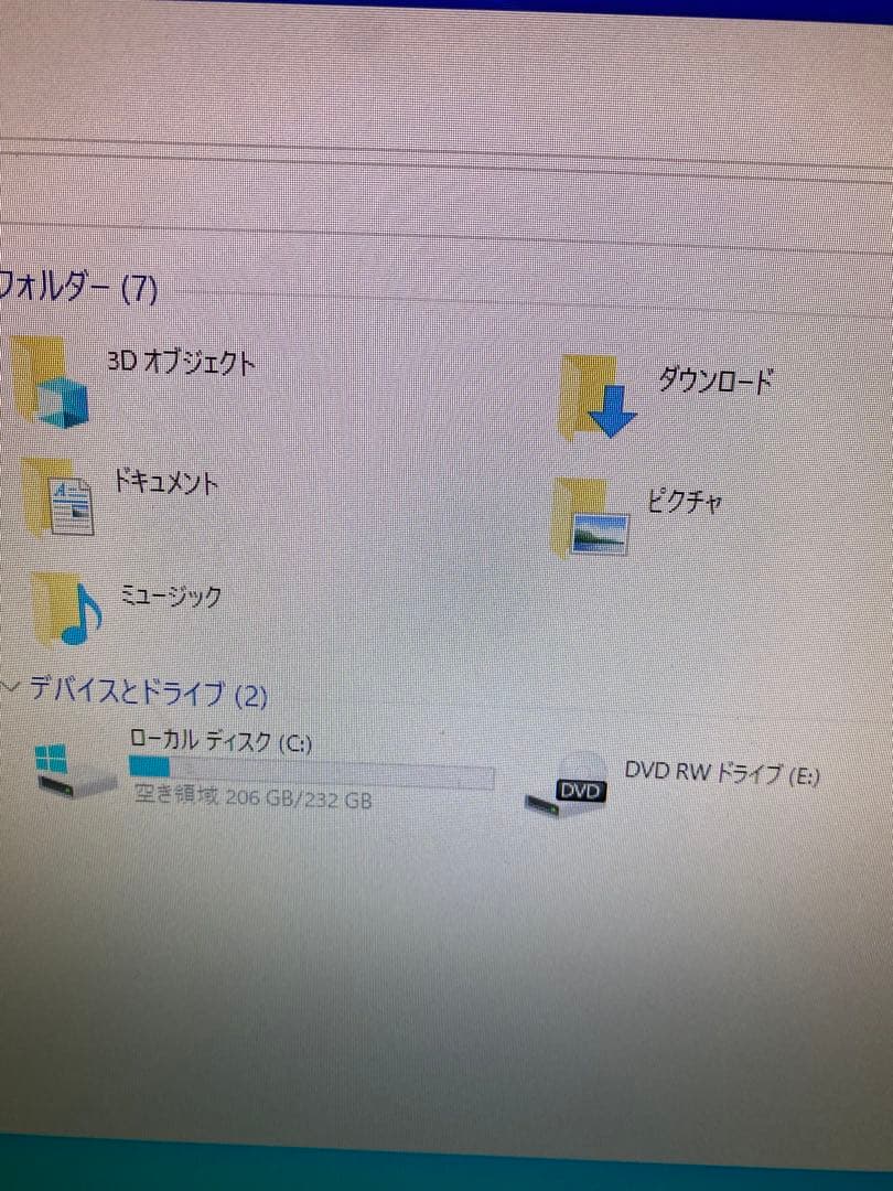 デスクトップパソコン/i7-8700/SSD250GB/メモリ8GB/無線