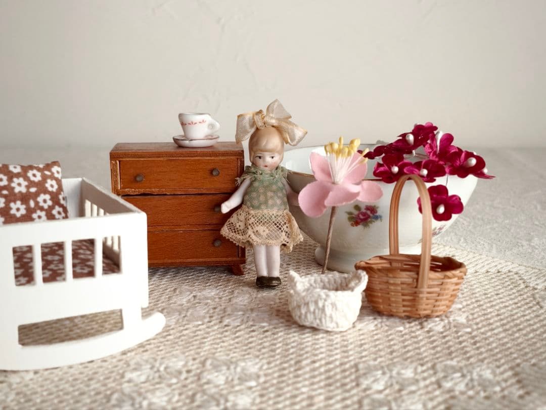 * antique doll ୨୧ ジャーマン ビスクドール 可愛い 赤ちゃん