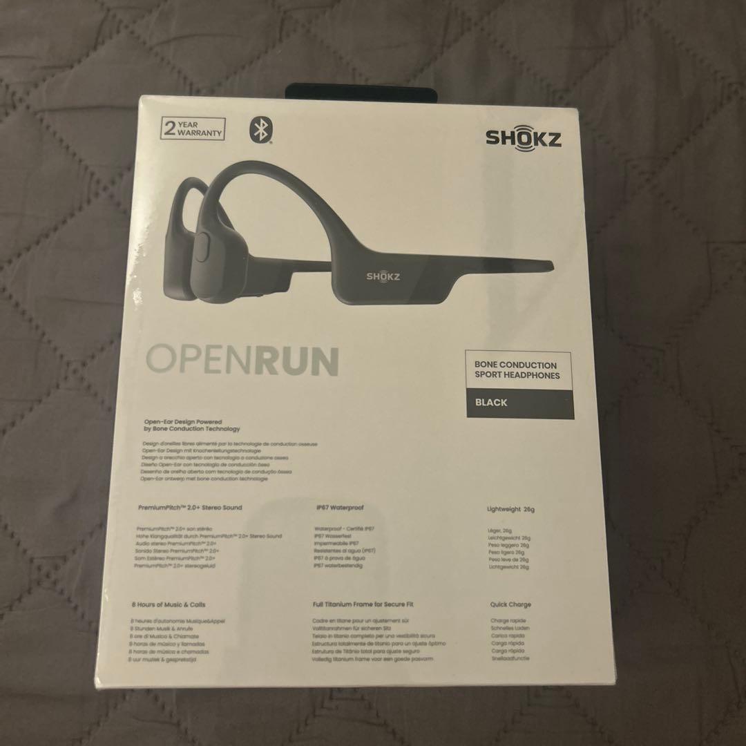 【値下げ中】SHOKZ 骨伝導イヤホン OPENRUN COSMIC BLACK