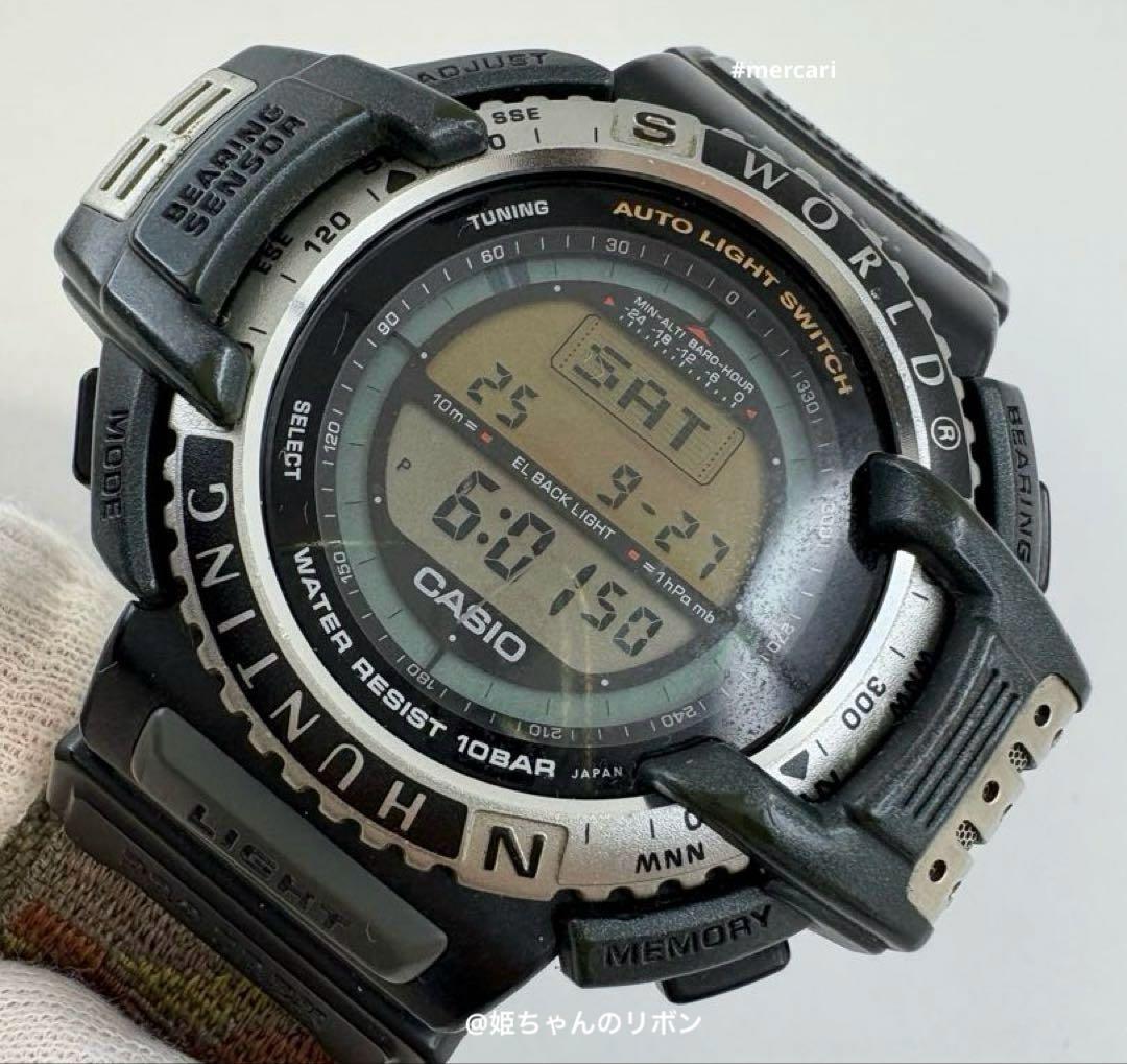 【ポーチ付】CASIOPROTREK PRT-40HWJHUNTINGWORLD
