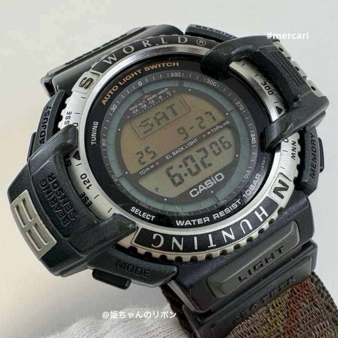 【ポーチ付】CASIOPROTREK PRT-40HWJHUNTINGWORLD