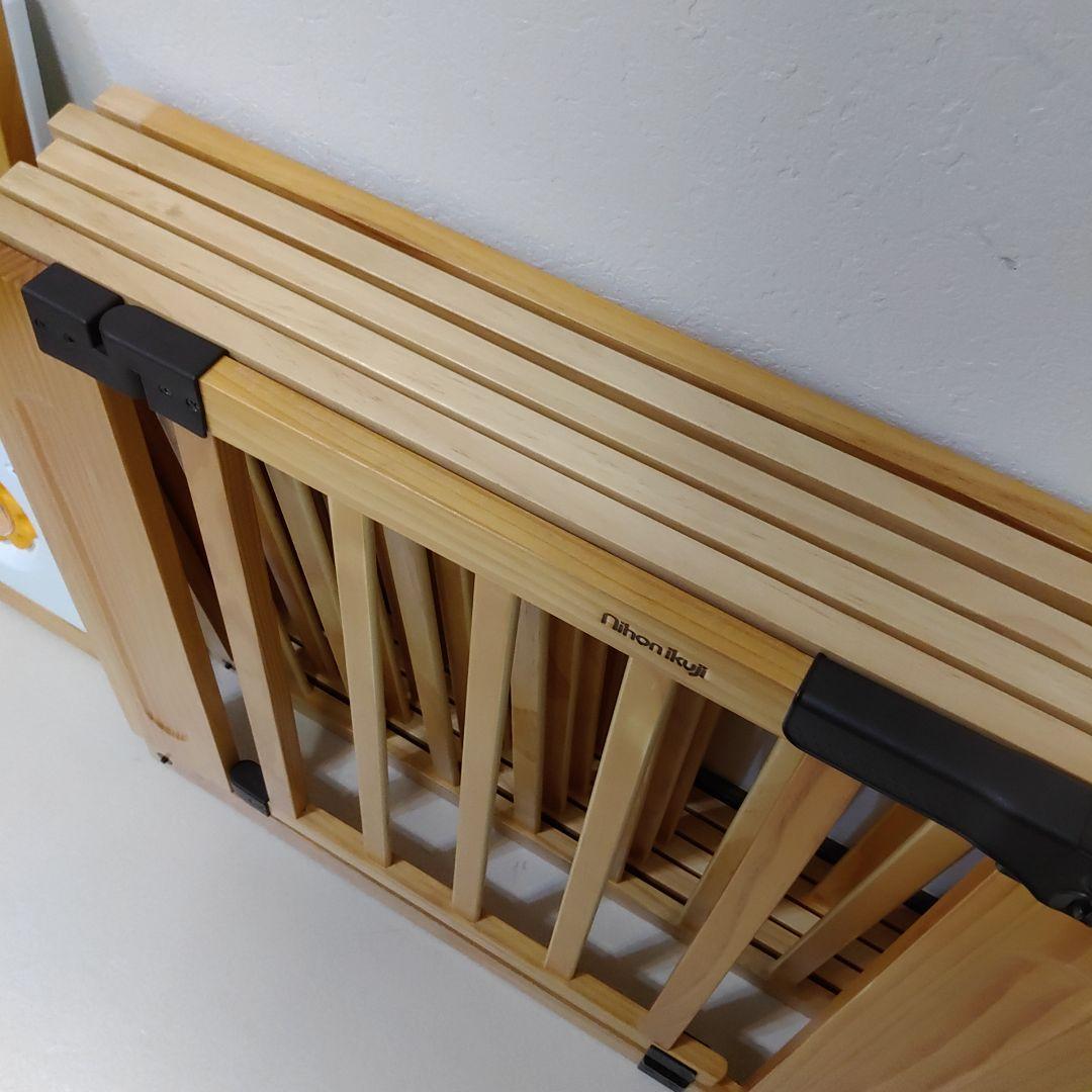 日本育児 木のミュージカルキッズランドDX ベビーゲート 木製