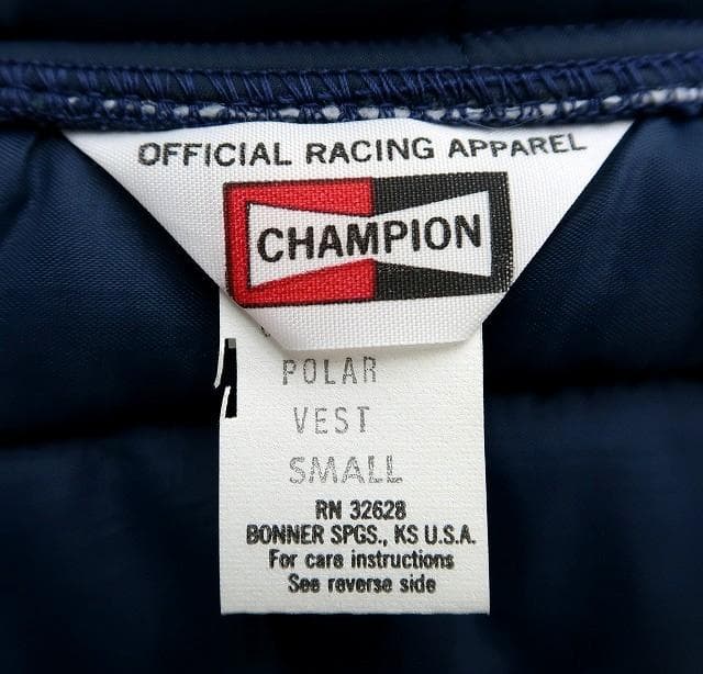 極美品 S 70s チャンピオン オフィシャル物 レーシング ベスト