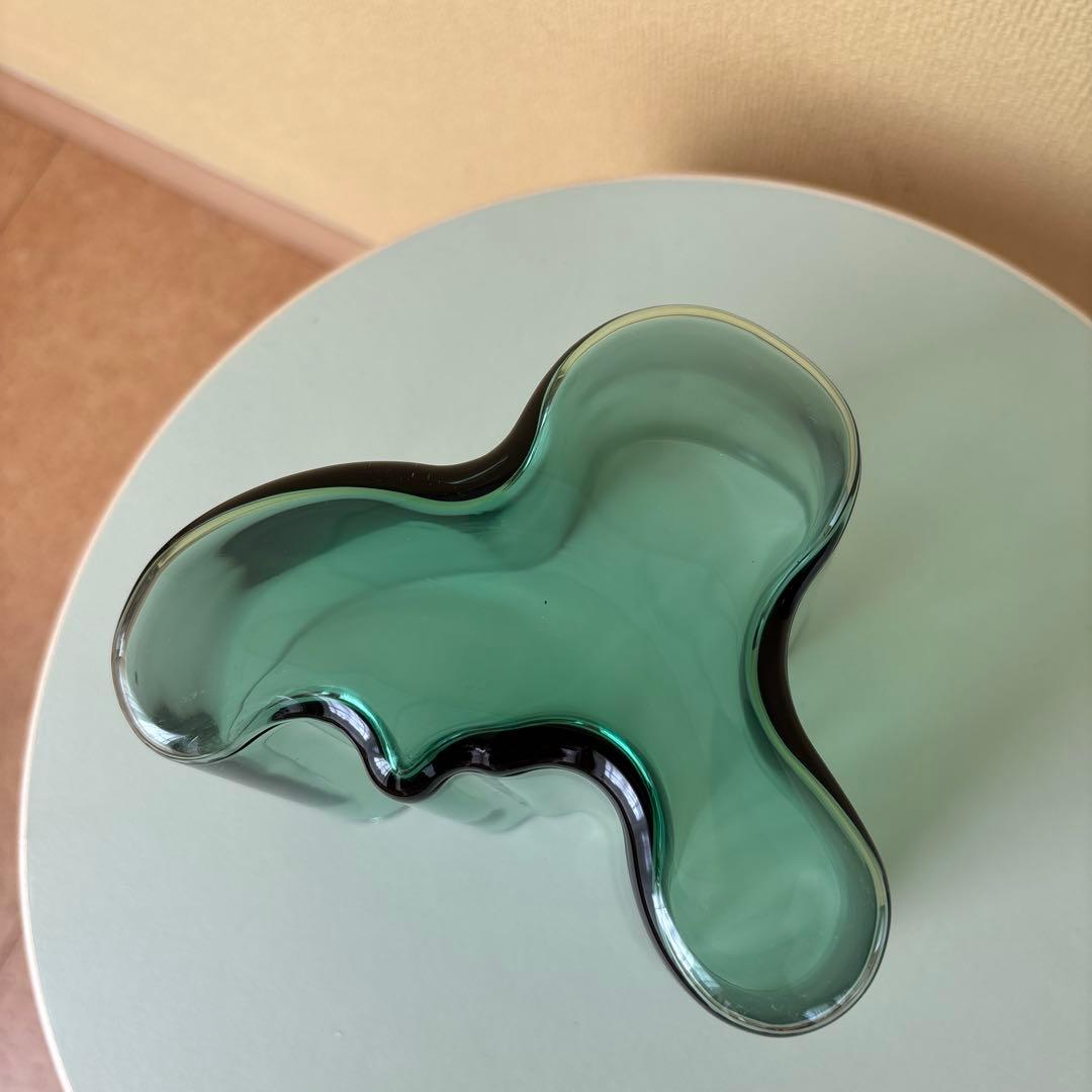 【未使用】イッタラ アアルトフラワーベース グリーン120mm花瓶