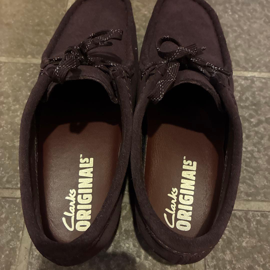 【極美品】Clarks クラークス　ワラビー　Gore-Tex パープル24