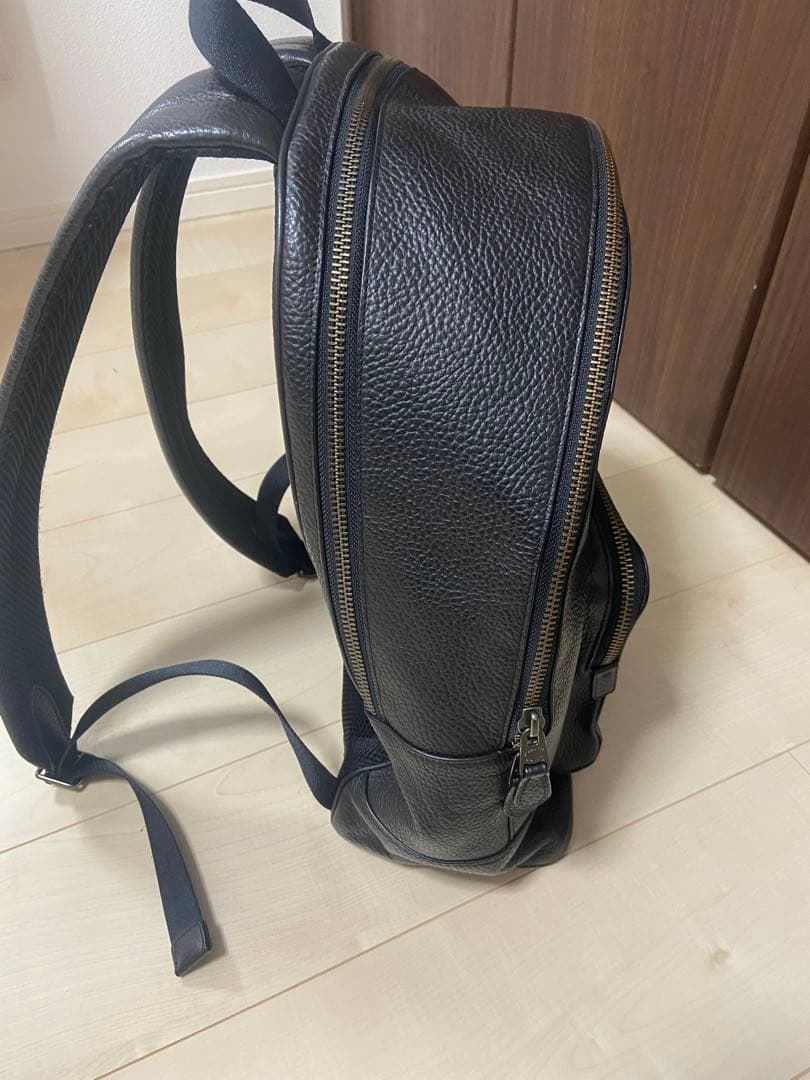 限定値下【美品】COACH 本革レザー ブラック バックパック日常〜ビジネス使い