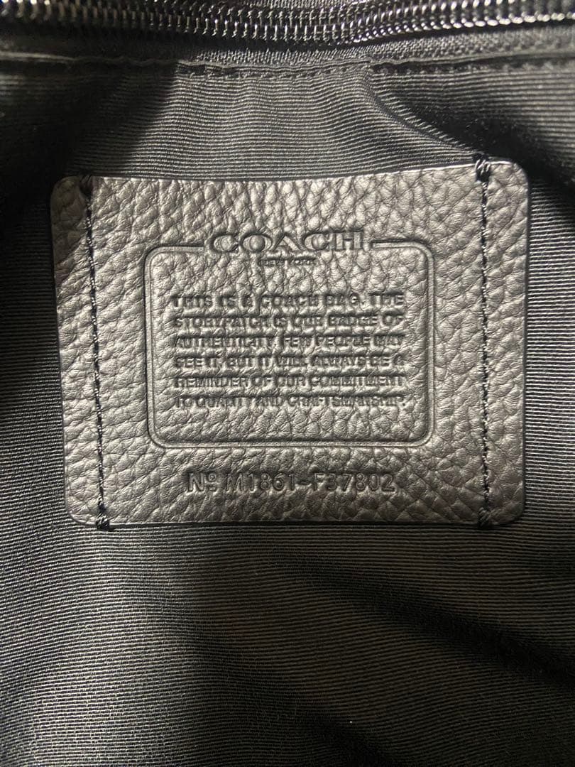 限定値下【美品】COACH 本革レザー ブラック バックパック日常〜ビジネス使い