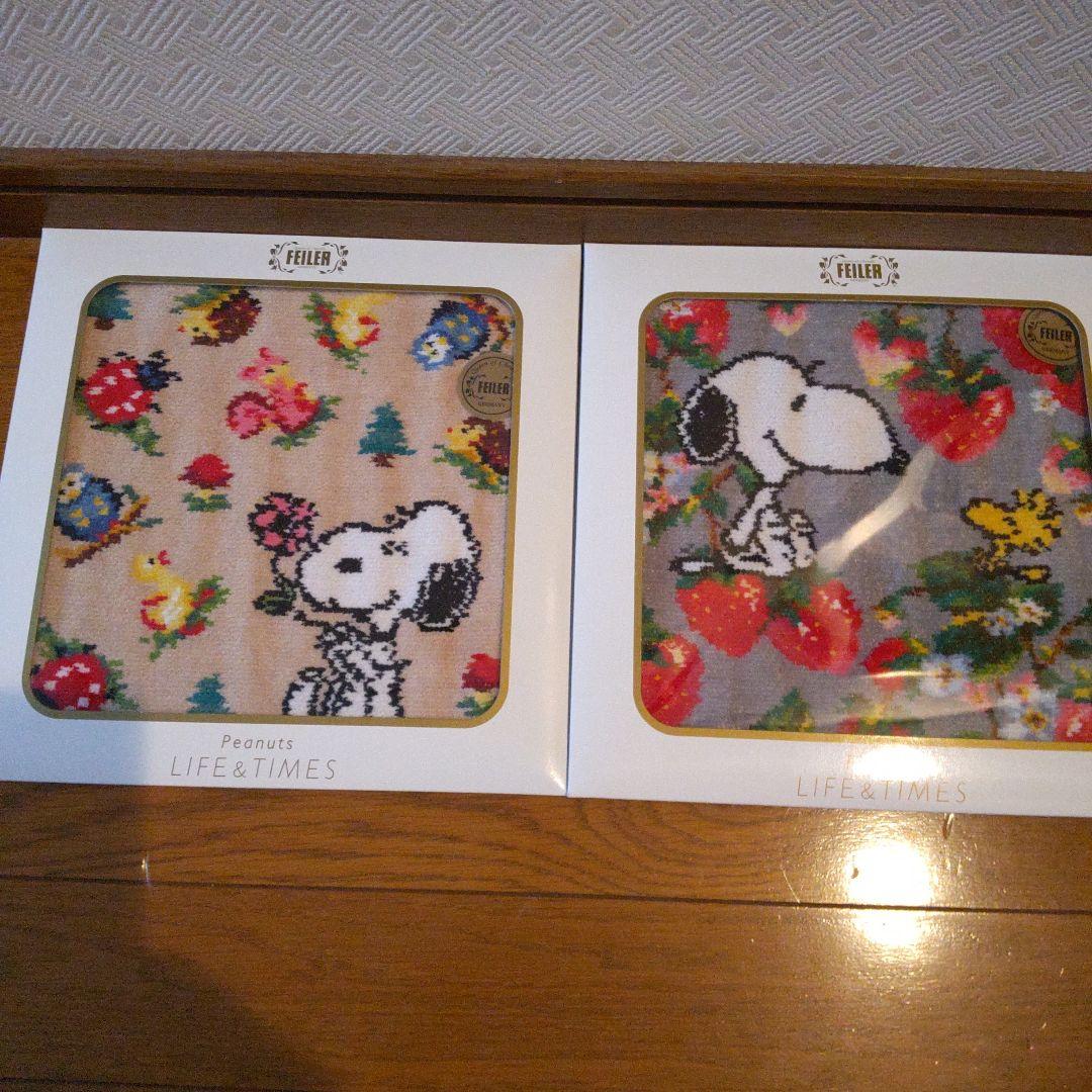 フェイラー ハンカチ スヌーピー 西宮阪急限定 2枚セット