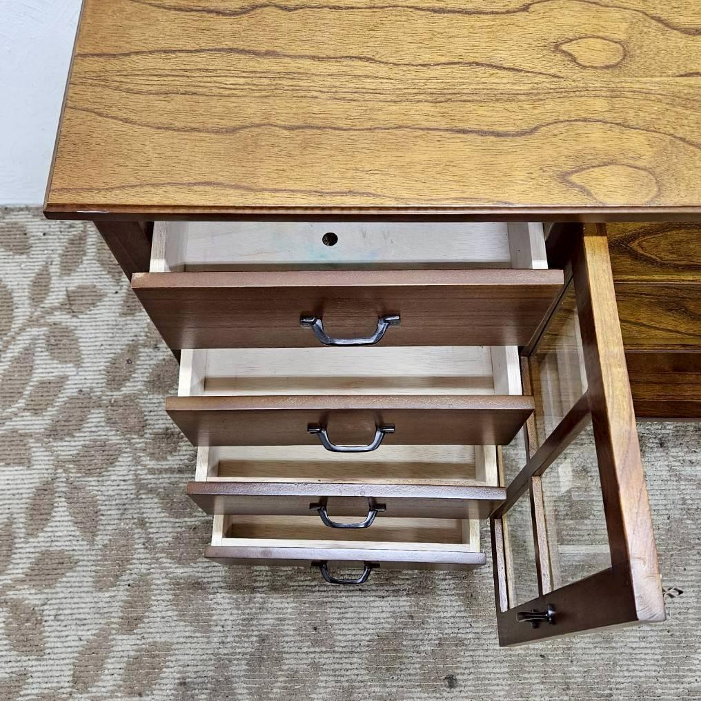 木製 チェスト 120cm幅 引き出し付 キャビネット アンティーク