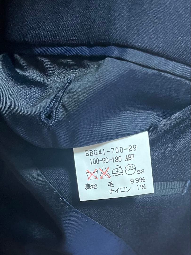 Burberry紺色ダブルブレスト テーラードジャケット