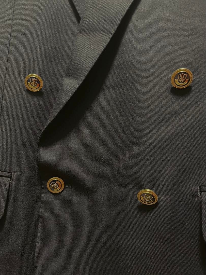 Burberry紺色ダブルブレスト テーラードジャケット