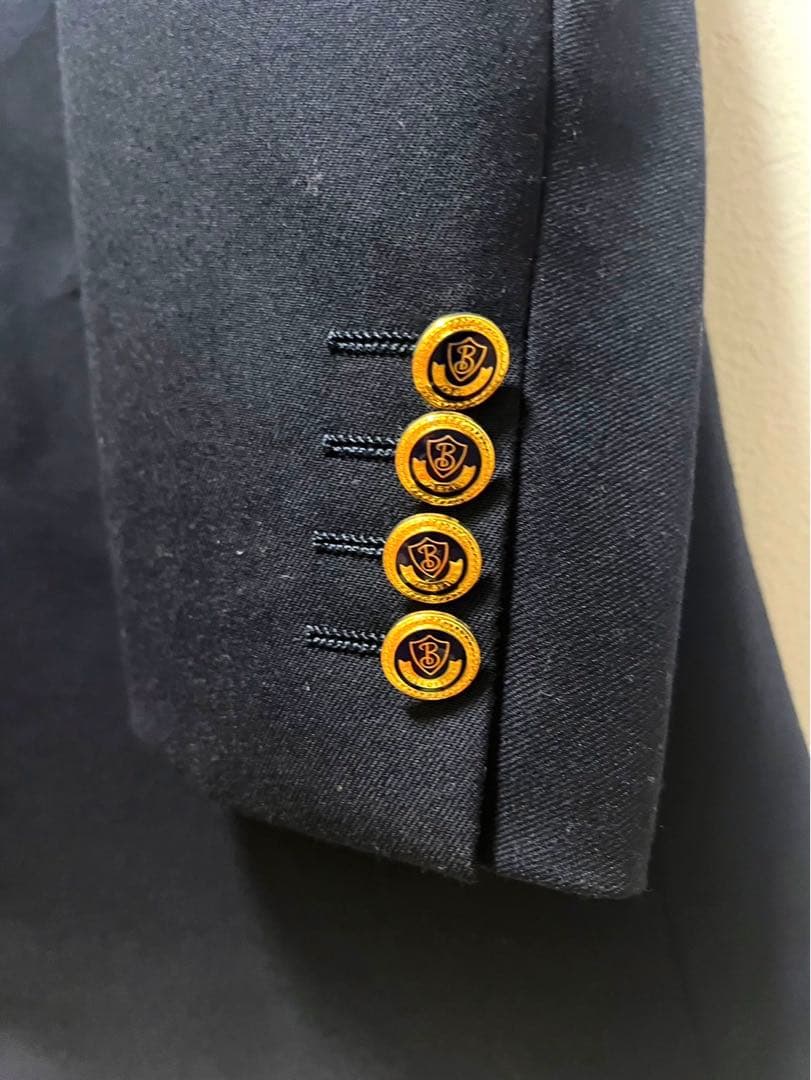 Burberry紺色ダブルブレスト テーラードジャケット