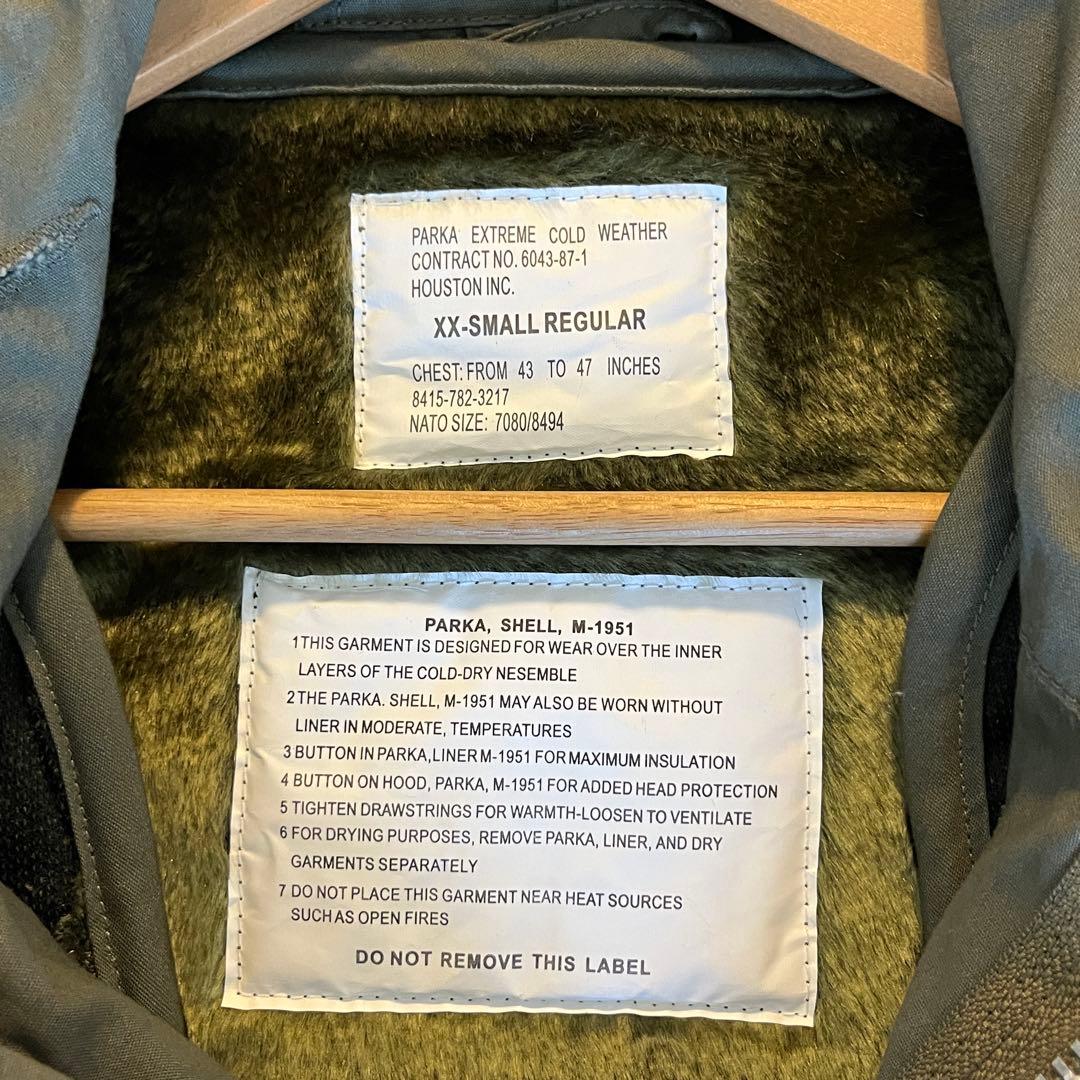 HOUSTON ヒューストン M51 モッズコート 青島コート XXS オリーブ