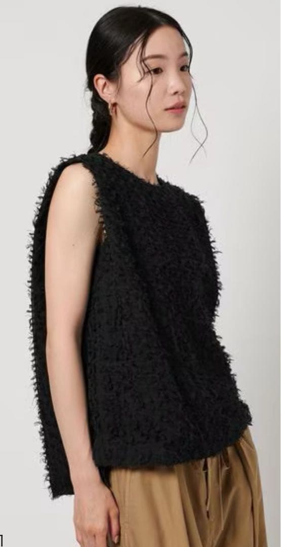 【美品】【WEB限定】フリンジ ノースリーブブラウス ―ウォッシャブル―