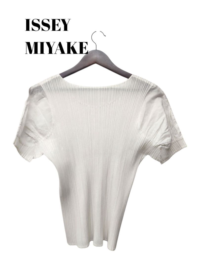 79084　PLEATSPLEASE　肩デザイン　半袖カットソー